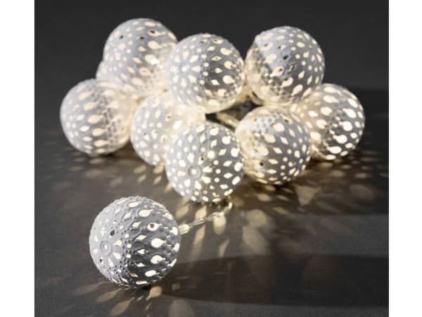 Konstsmide 3157-803, 10 lamp(or), LED, Varmvitt, inomhus, Vit, Metall