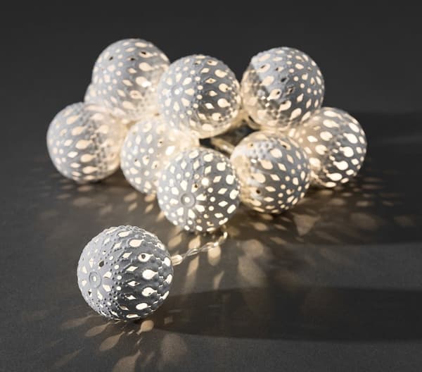 Konstsmide 3157-803, 10 lamp(or), LED, Varmvitt, inomhus, Vit, Metall