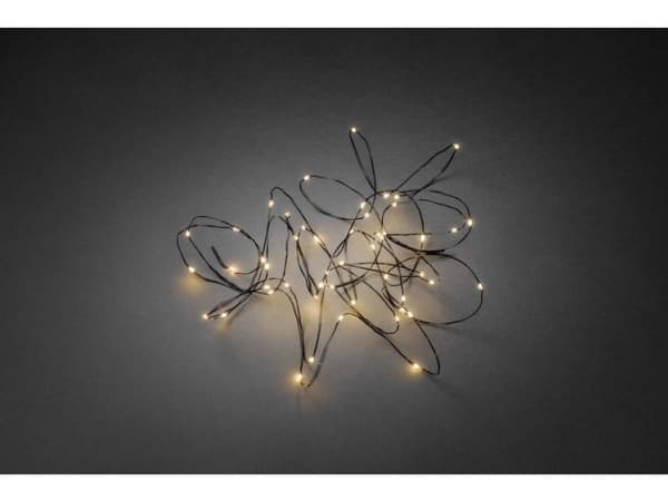 Konstsmide 6387-800, 100 lamper, LED, Rav, Innendørs, Sort, 14,9 m