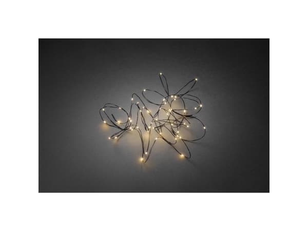 Konstsmide 6387-800, 100 lamper, LED, Rav, Innendørs, Sort, 14,9 m