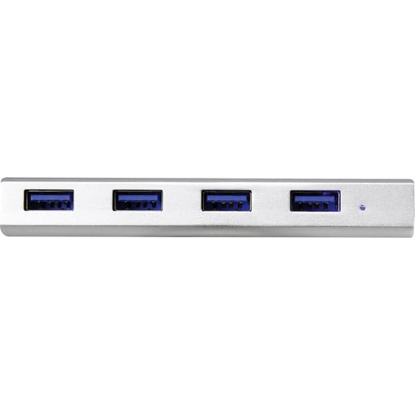 Renkforce 4 Port USB-Hub 3.0 Aluminiumhölje Aluminium