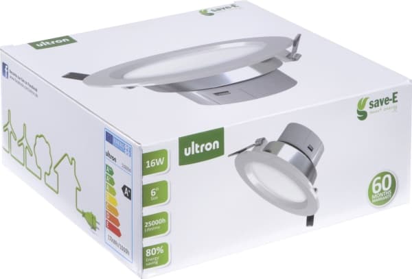 save-E - Försänkt lampa - LED - 16 W - varmt vitt ljus - 4000 K