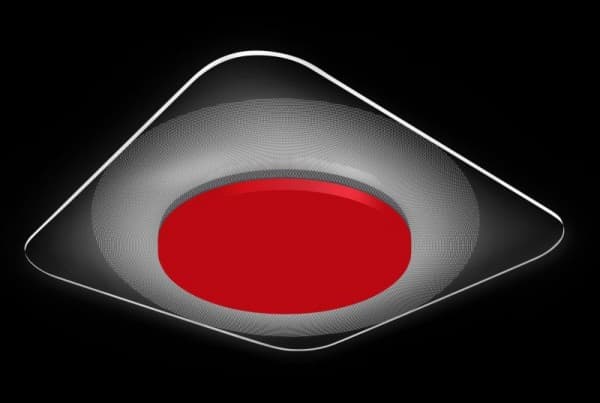 Synergy 21 LED pyöreä valaisin läpinäkyvä lisäys 12W punainen kansi