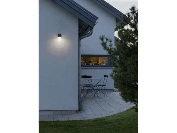 Konstsmide 7990-370, 1 ampuller, 3000 K, IP54, Antrasitt, Grå