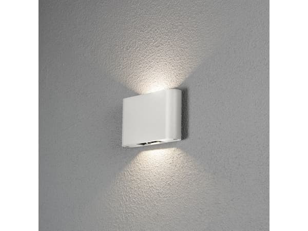 Konstsmide 7854-250, 2 lampor, 3000 K, IP54, Vit