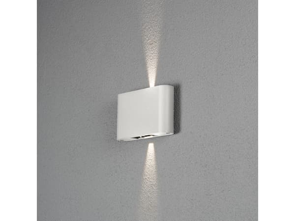 Konstsmide 7854-250, 2 lampor, 3000 K, IP54, Vit