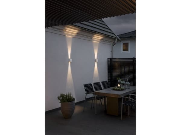 Konstsmide 7854-250, 2 lampor, 3000 K, IP54, Vit