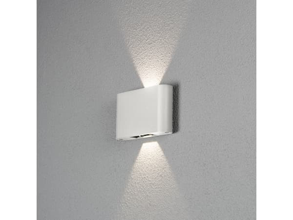 Konstsmide 7854-250, 2 lampor, 3000 K, IP54, Vit Vit
