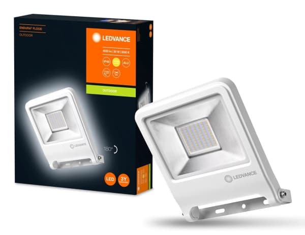 LEDVANCE 4058075239678, Utendørs veggbelysning, Hvit, Aluminium, IP65, Fasade, Garasje, I