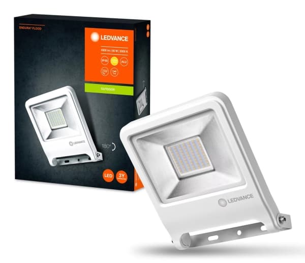 LEDVANCE 4058075239678, Utendørs veggbelysning, Hvit, Aluminium, IP65, Fasade, Garasje, I
