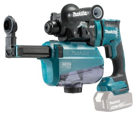 Makita vasarapora/taltta DHR182ZWJ, 18 V, pölynkerääjällä DX05