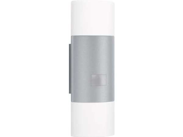 STEINEL L 910, Väggbelysning för utomhusbruk, Silver, Vit, Gjuten aluminium, Plast, IP44, Entré, II