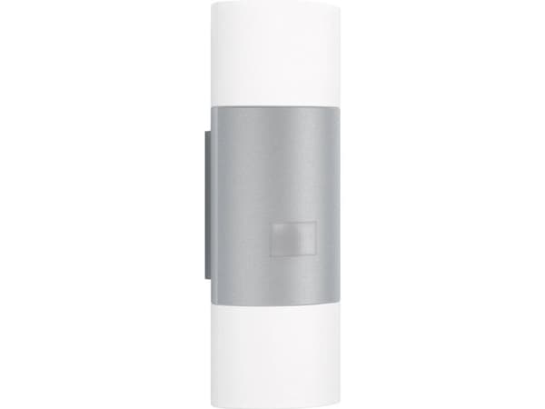 STEINEL L 910, Väggbelysning för utomhusbruk, Silver, Vit, Gjuten aluminium, Plast, IP44, Entré, II