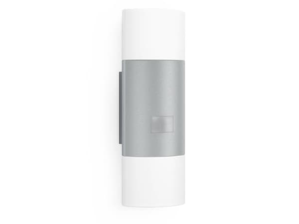 STEINEL L 910, Väggbelysning för utomhusbruk, Silver, Vit, Gjuten aluminium, Plast, IP44, Entré, II