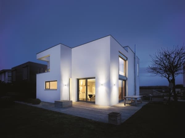 STEINEL L 910, Väggbelysning för utomhusbruk, Silver, Vit, Gjuten aluminium, Plast, IP44, Entré, II