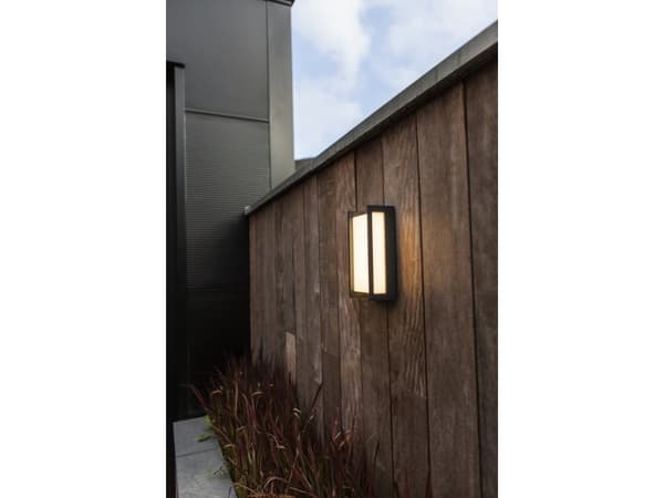 LUTEC QUBO, Vegglys, Grå, Aluminium, Polykarbonat (PC), IP54, Fasade, I