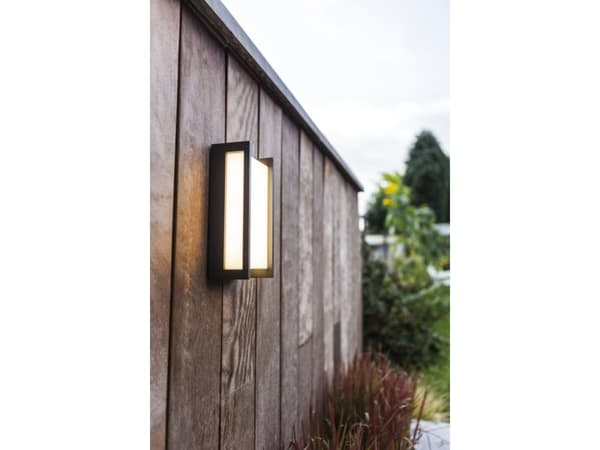 LUTEC QUBO, Vegglys, Grå, Aluminium, Polykarbonat (PC), IP54, Fasade, I