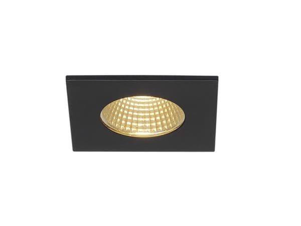 SLV PATTA-I recessed fitting, 1 lampor, LED, 3000 K, 910 LM, IP20, IP65, Svart