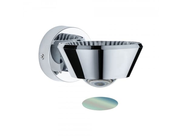 Paulmann 709.47, Overflatebehandlet, Rund, 1 ampuller, 2700 K, IP44, Kromfarget