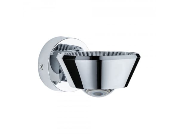 Paulmann 709.47, Overflatebehandlet, Rund, 1 ampuller, 2700 K, IP44, Kromfarget Kromfarget