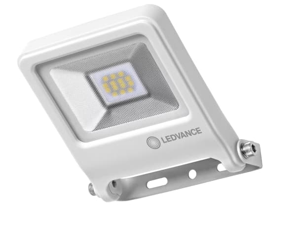 LEDVANCE ENDURA - Flomlys - LED - 10 W - varmt hvitt lys - 3000 K - hvit, halvfrostet glass
