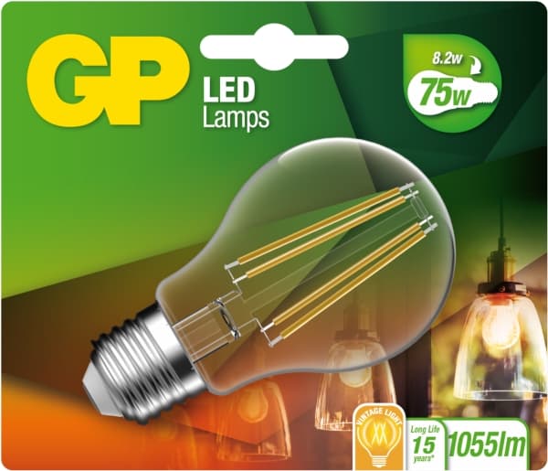 Osram GP Baterija GP Lighting Filament Classic E27 LED 8,2W (75W)806lm DIM GP079934 - SOLO