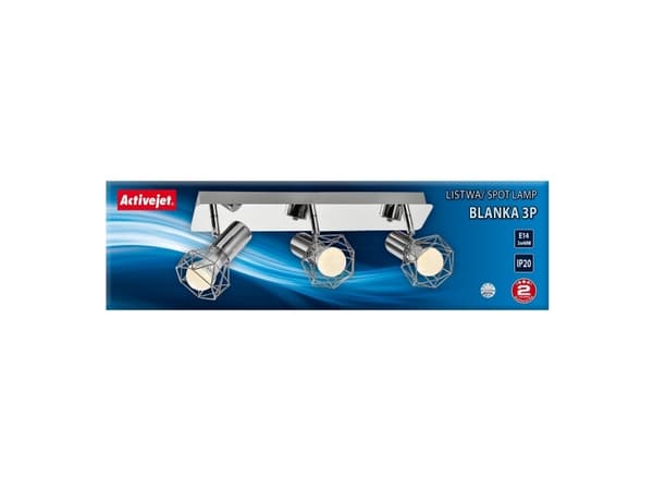 Activejet AJE-BLANKA 3P, 3 ampuller, E14, IP20, Sølv