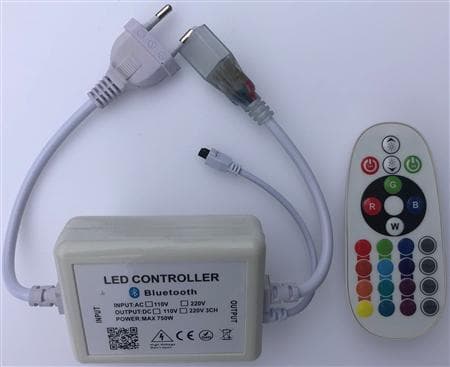 LIT230 Controllerboks og fjernebetjening til at lave forskellige lyseffekter på LIT230 RGB Strip.