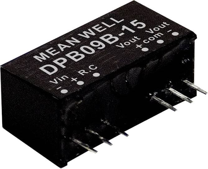 Mean Well DPB09C-15 DC/DC-konverteringsmodul 300 mA 9 W Antal udgange: 2 x
