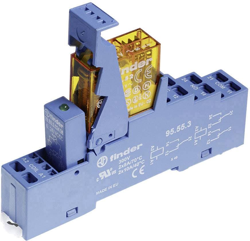 Finder 49.72.8.230.0060 Relækomponent Nominel spænding: 230 V/AC 2 x omskifter 1 stk