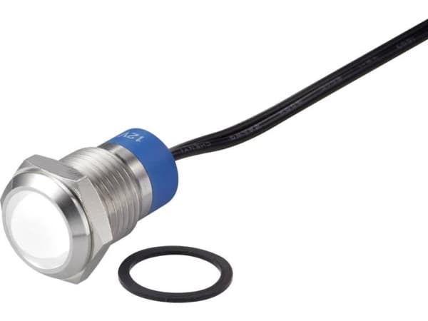 Conrad TC-7495236, Vit, -25 - 55 ° C, IP67, 12 V, 1,35 cm, 1 styck