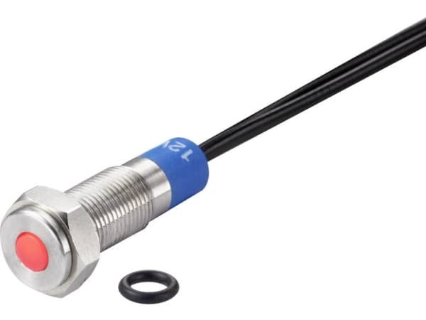 Conrad TC-7495112, Röd, -25 - 55 ° C, IP67, 12 V, 7 mm, 1 styck