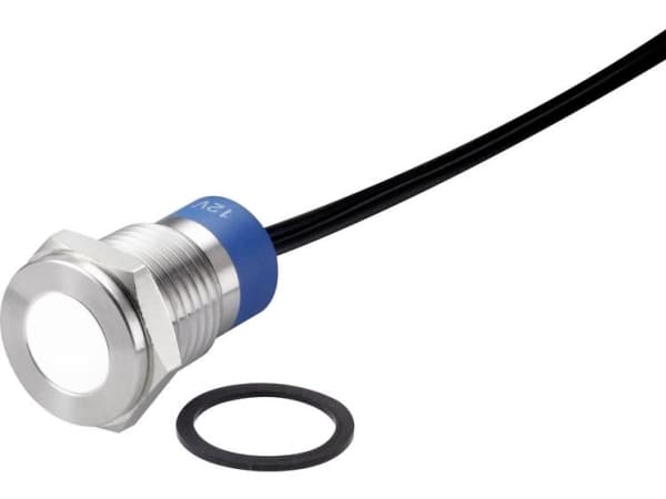 Conrad TC-7495220, Vit, -25 - 55 ° C, IP67, 12 V, 1,35 cm, 1 styck