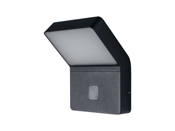 LEDVANCE Wide Sensor 12W, Vegglys, Mørkegrå, Aluminium, Polykarbonat (PC), IP44, I, IK03