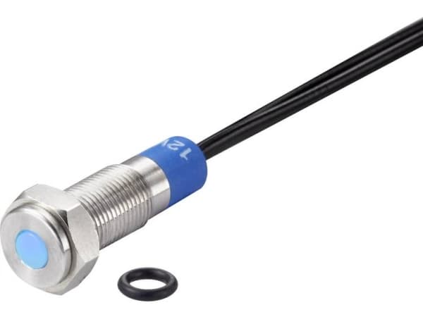 Conrad TC-7495120, Blå, -25 - 55 ° C, IP67, 12 V, 7 mm, 1 styck