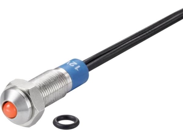 Conrad TC-7495128, Röd, -25 - 55 ° C, IP67, 12 V, 7 mm, 1 styck