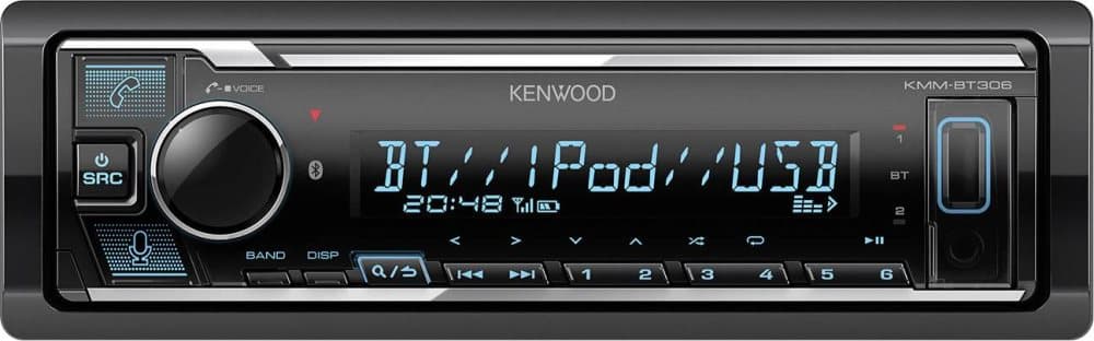 Kenwood KMM-BT306 Bilradio Tilslutning til ratbetjening, Håndfrit Bluetooth-system