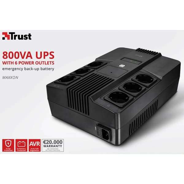 Trust MAXXON POWERSTRIP UPS 800 VA