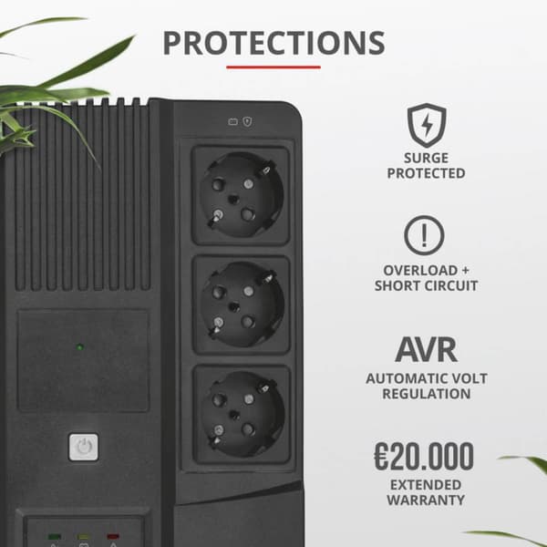 Trust MAXXON POWERSTRIP UPS 800 VA