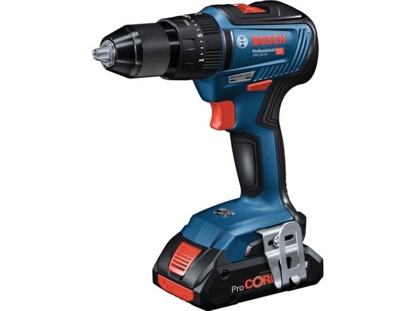 Bosch GSB 18 V-55 Professional - Støthammer-bor/driver - trådløs - 2 hastigheter - nøkkelfri borhylse 13 mm - 55 N·m - uten batteri - 18 V - SOLO