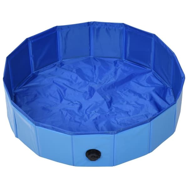 vidaXL foldbart hundebassin 80 x 20 cm PVC blå