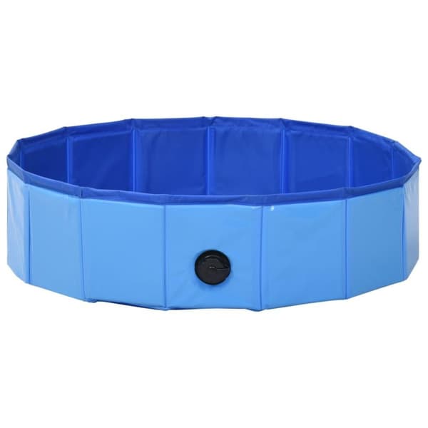 vidaXL foldbart hundebassin 80 x 20 cm PVC blå