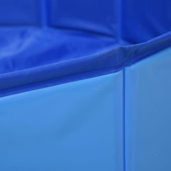 vidaXL Hopfällbar hundpool blå 80x20 cm PVC