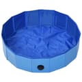 Miniatyrbild 4 av 11: vidaXL Hopfällbar hundpool blå 80x20 cm PVC