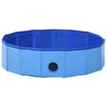 Miniatyrbild 5 av 11: vidaXL Hopfällbar hundpool blå 80x20 cm PVC