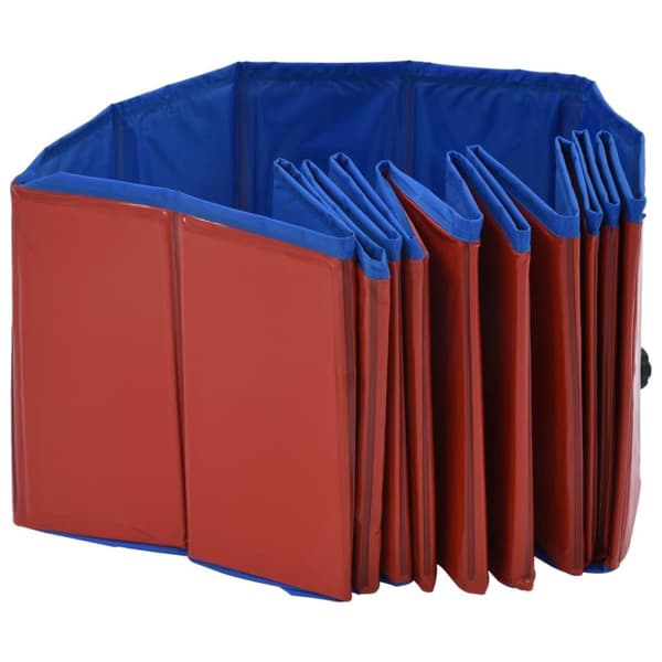 vidaXL Hopfällbar hundpool röd 120x30 cm PVC