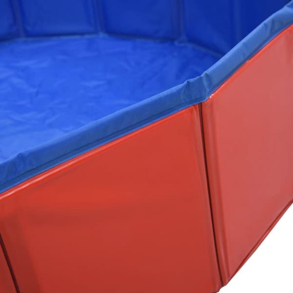 vidaXL Hopfällbar hundpool röd 120x30 cm PVC