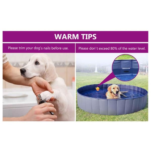 vidaXL Hopfällbar hundpool röd 120x30 cm PVC
