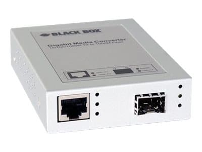 Black Box XS 1000-Mbps Media Converter - Fibermediekonverterare - GigE - 10Base-T, 100Base-TX, 1000Base-T - RJ-45 / SFP (mini-GBIC)