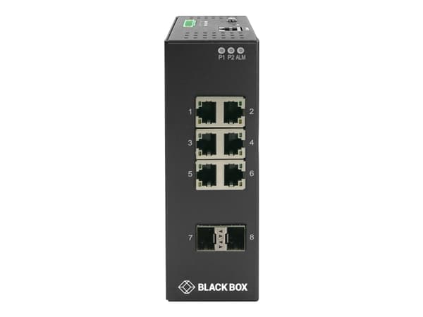BLACK BOX LIG1000 SERIES GIGABIT ETHERNET (1000-MBPS) EXTREME TEMPERATURE MANAGED SWITCH - (6) 10/100/1000-MBPS COPPER RJ45, (2) 100/1000-MBPS SFP